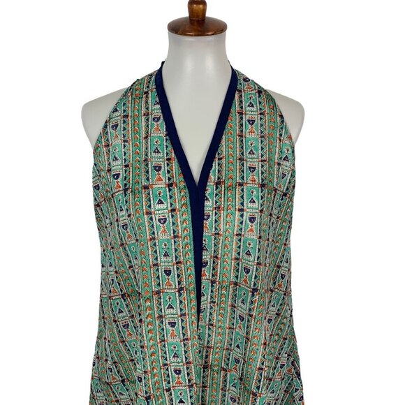 Gulmohar Women’s Dress Medium Green Sleeveless Boho Vintage Summer - Picture 2 of 6